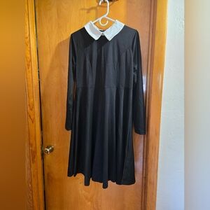 Wednesday Addams dress and braided wig